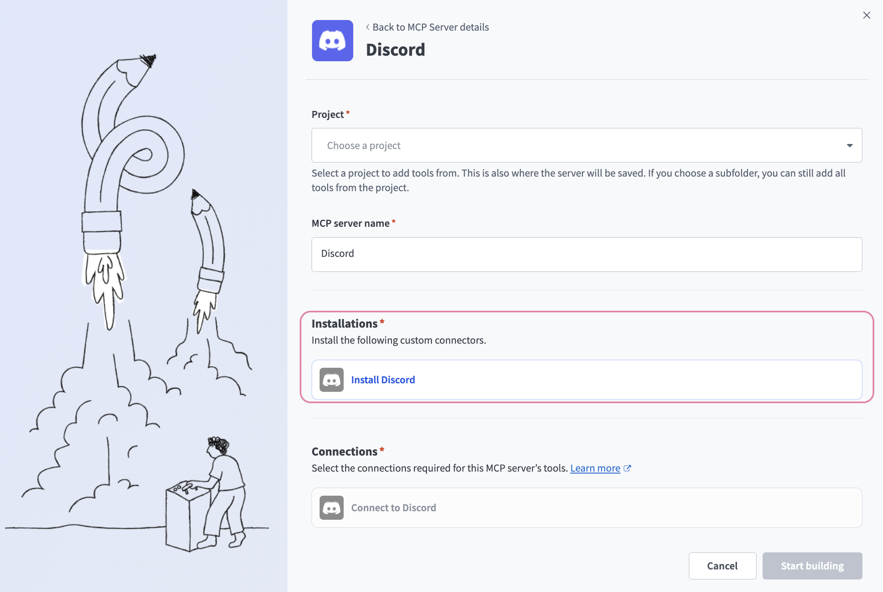 Go to the Installations section