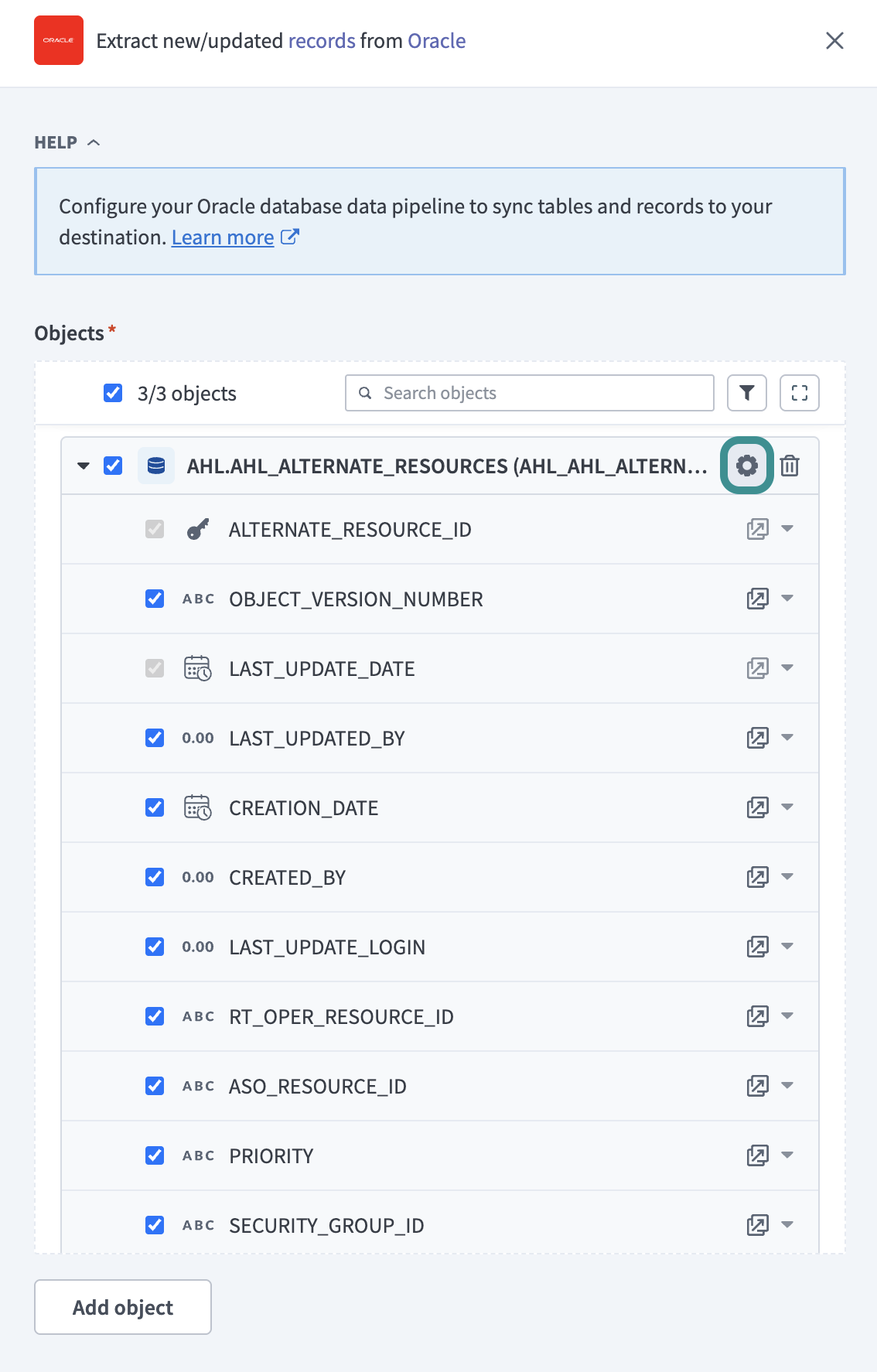 Configure sync settings
