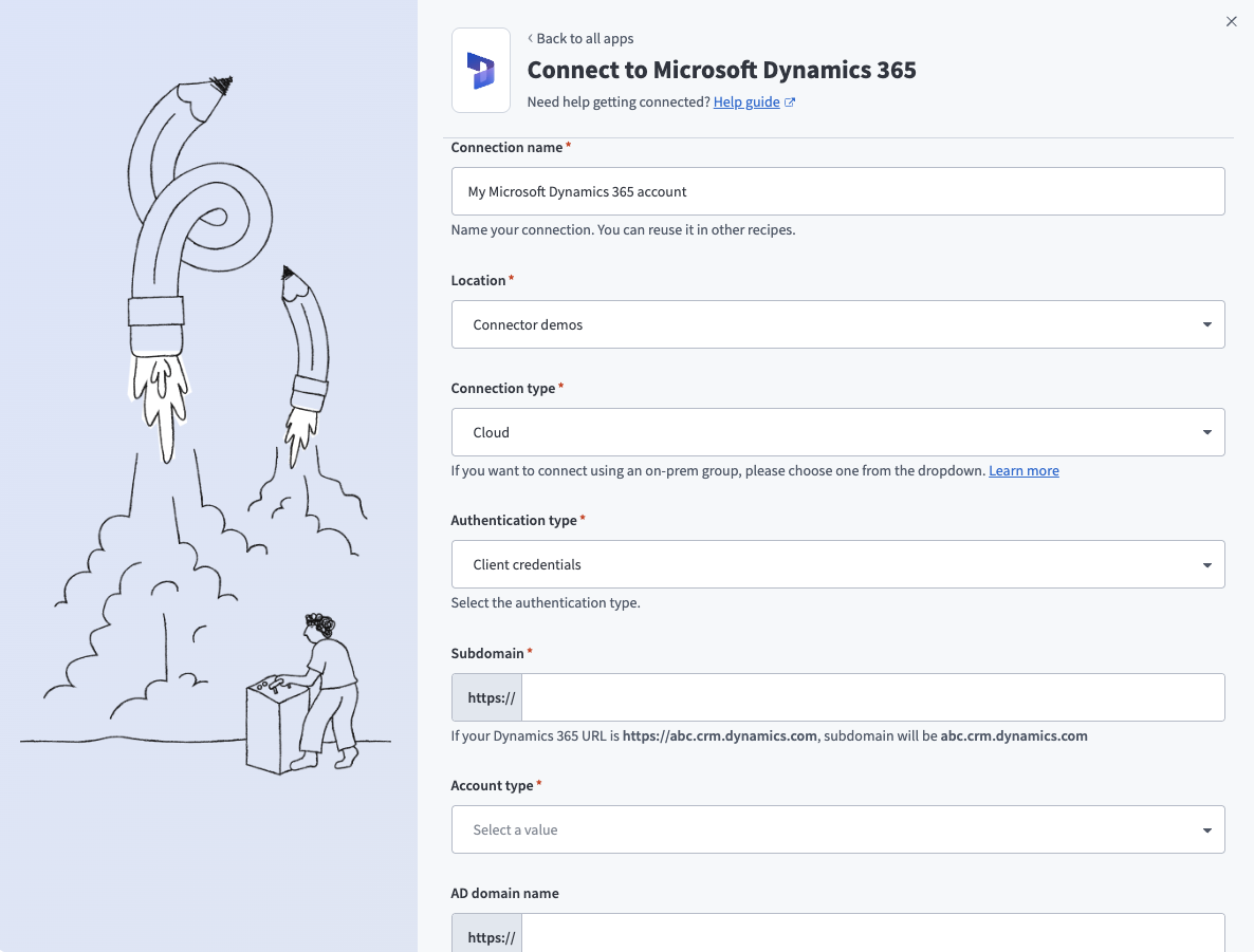 Connect to Microsoft Dynamics 365