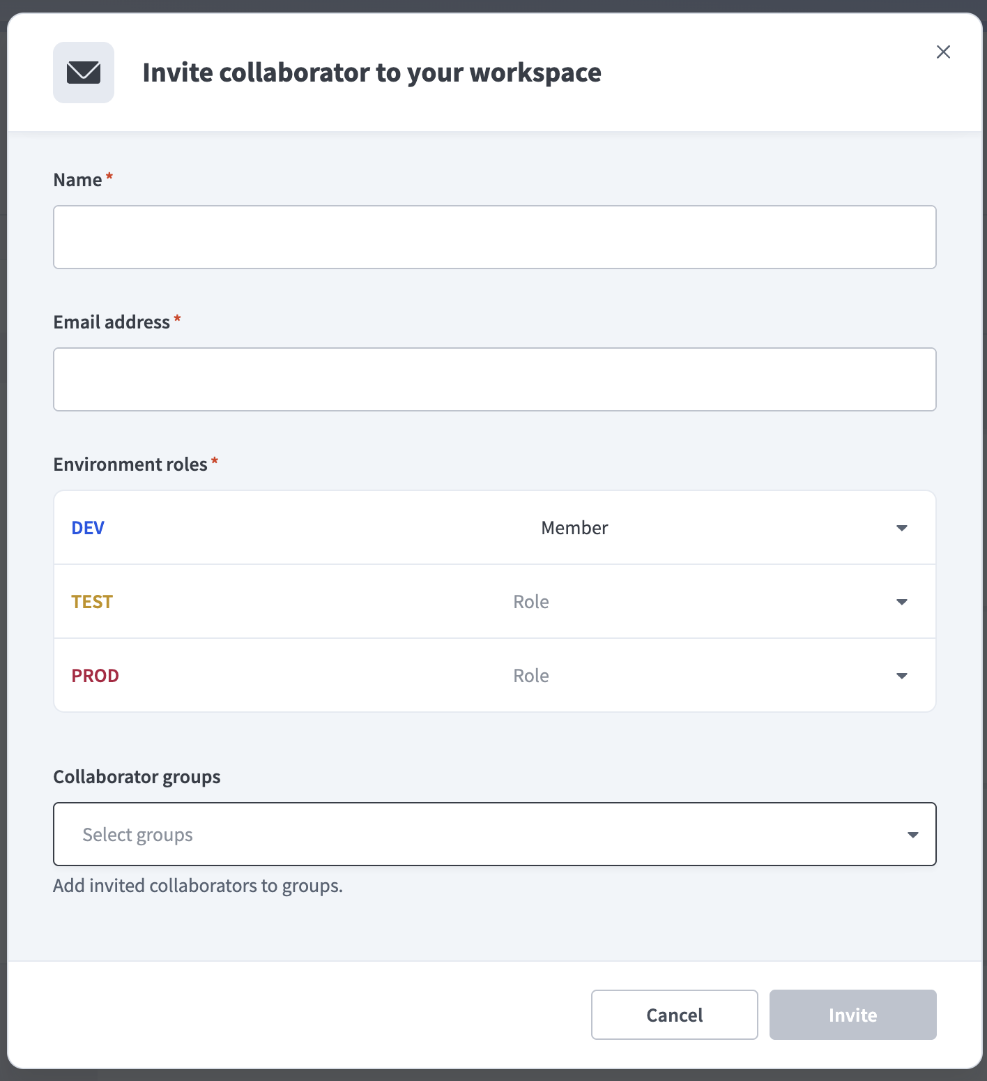 Collaborator groups field