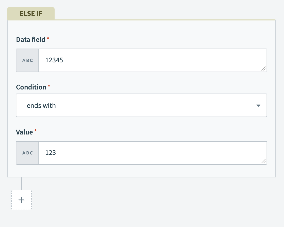 Comparing number types for ends with condition