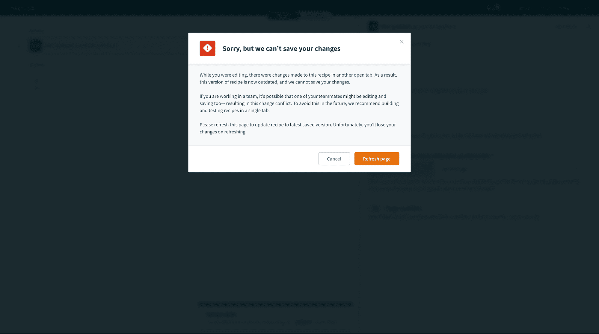 Concurrent test warning