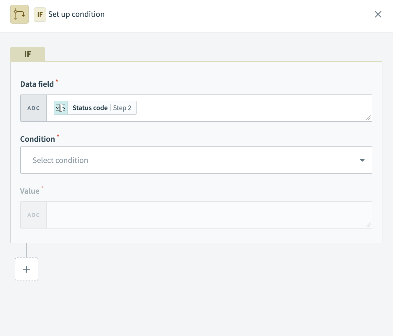 Configure data field