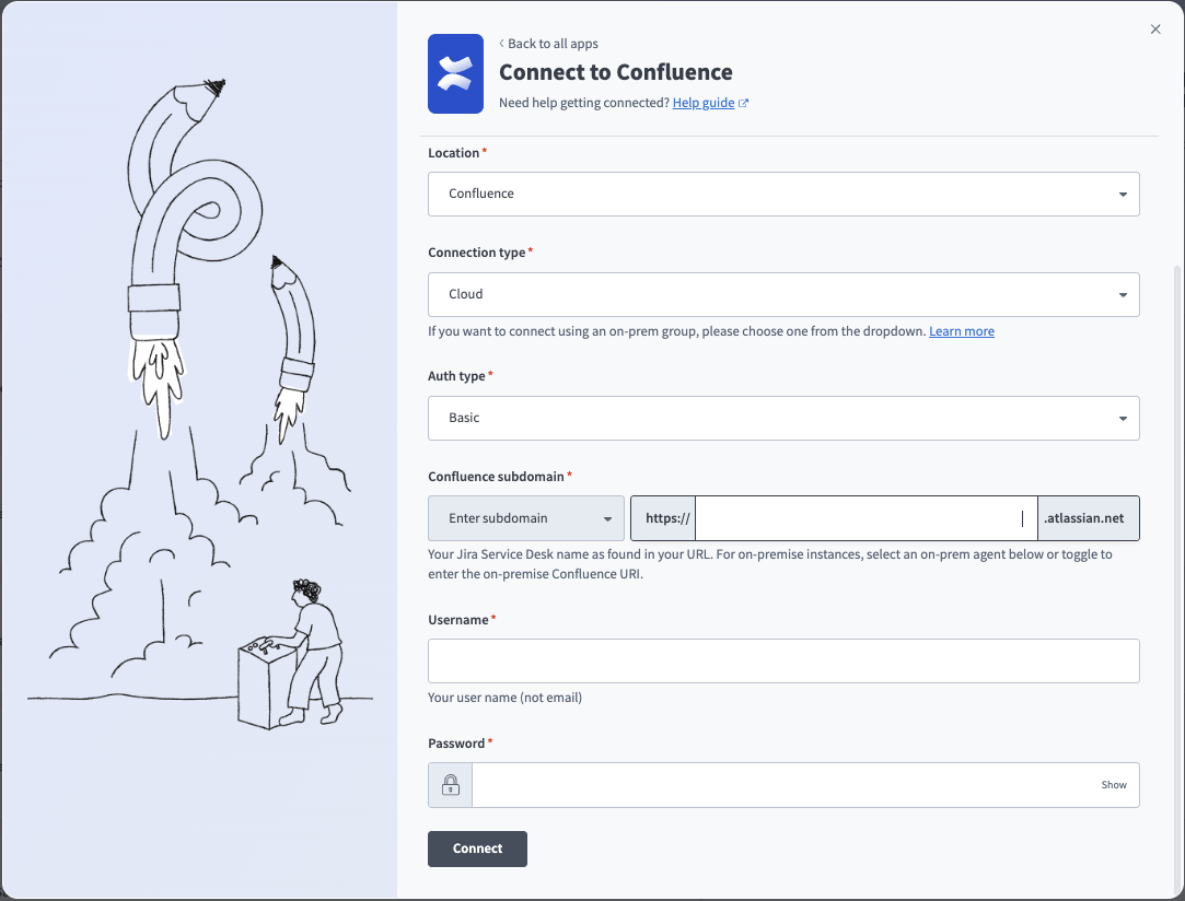 Confluence basic connection