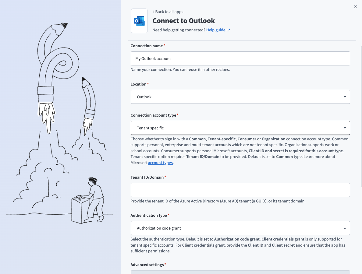 Provide the tenant ID/domain