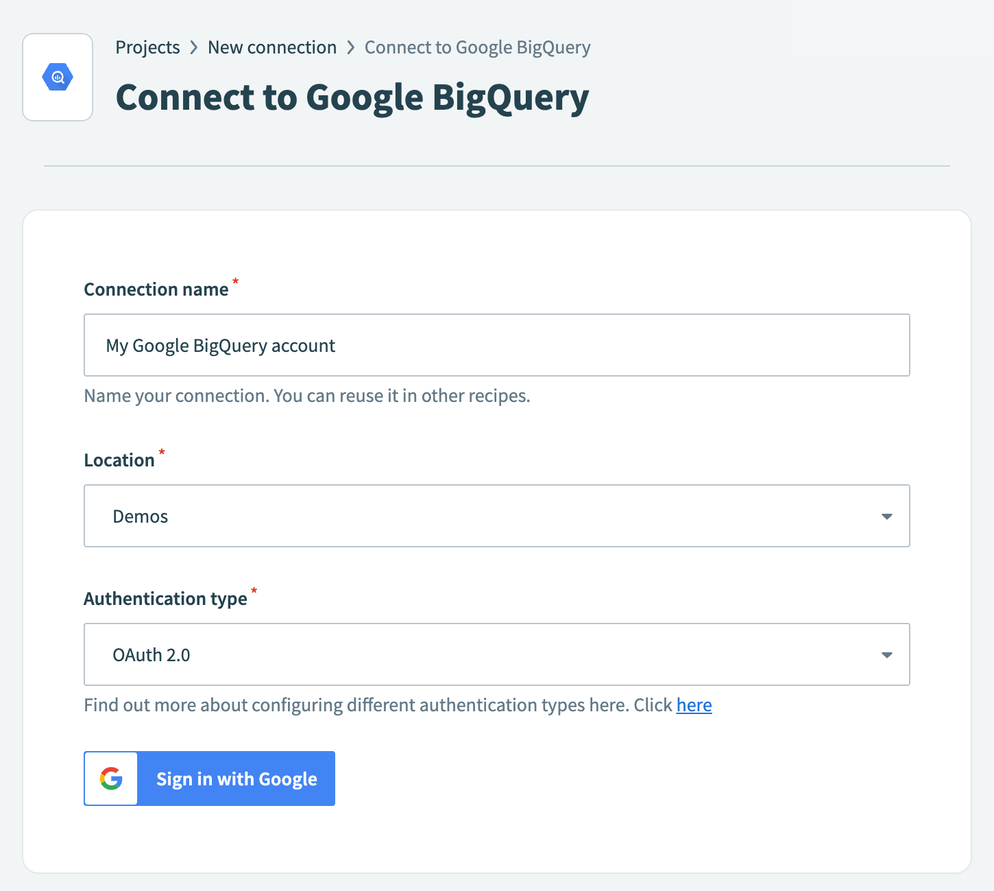 Connect to Google BigQuery