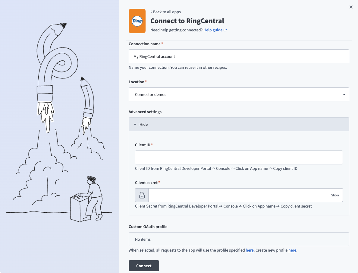 Connect to RingCentral