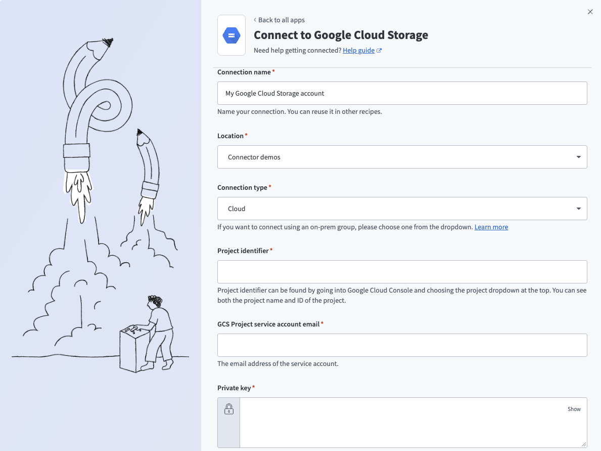 Connect to Google Cloud Storage