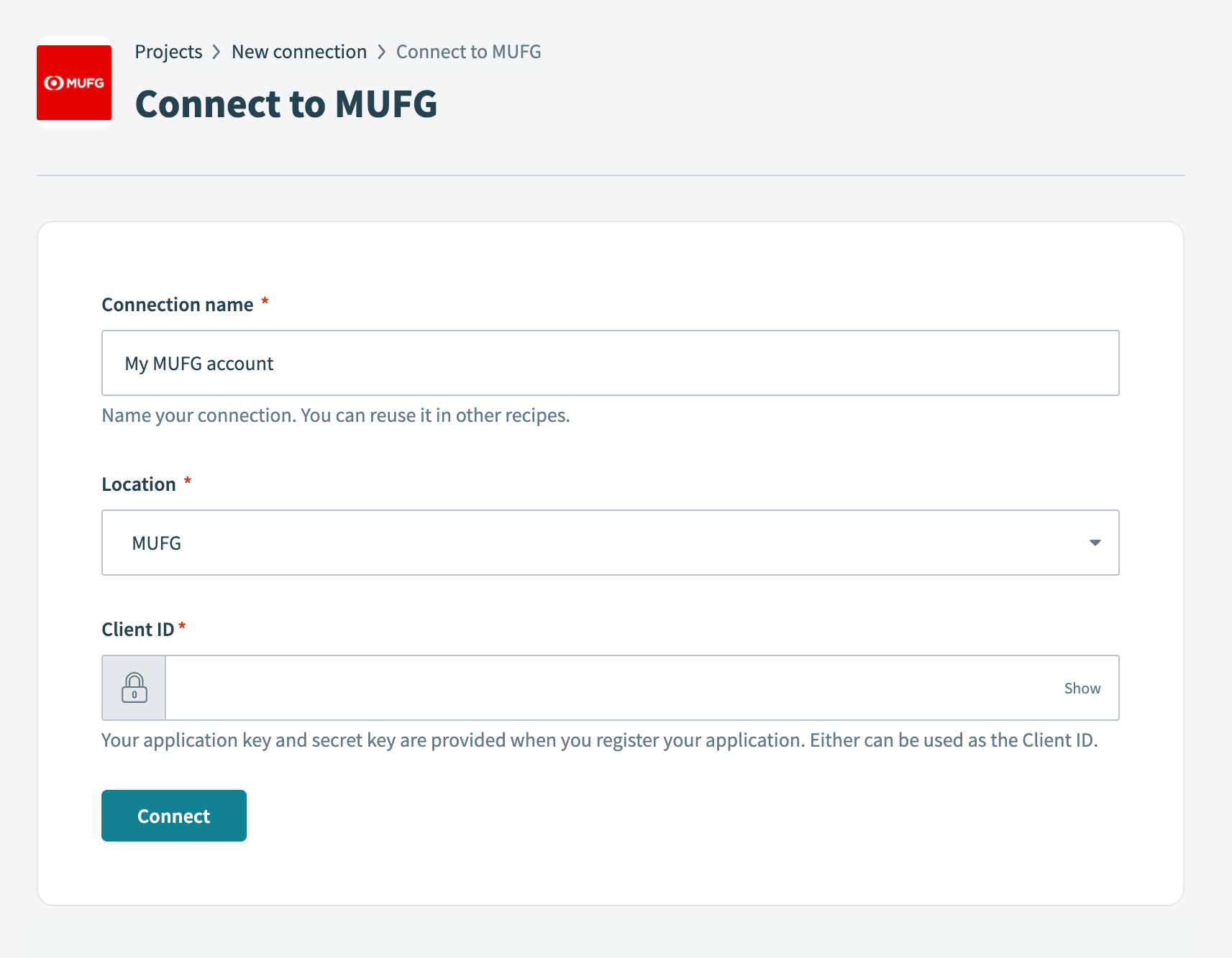 Connect to MUFG