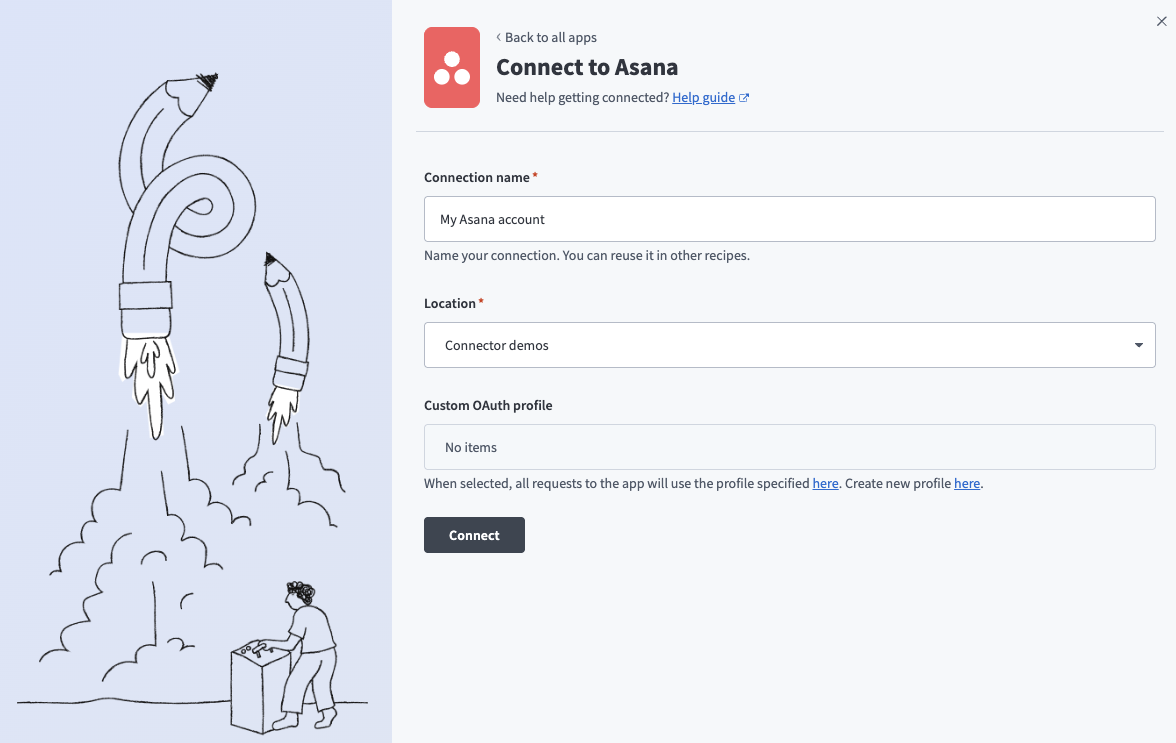 Connect to Asana