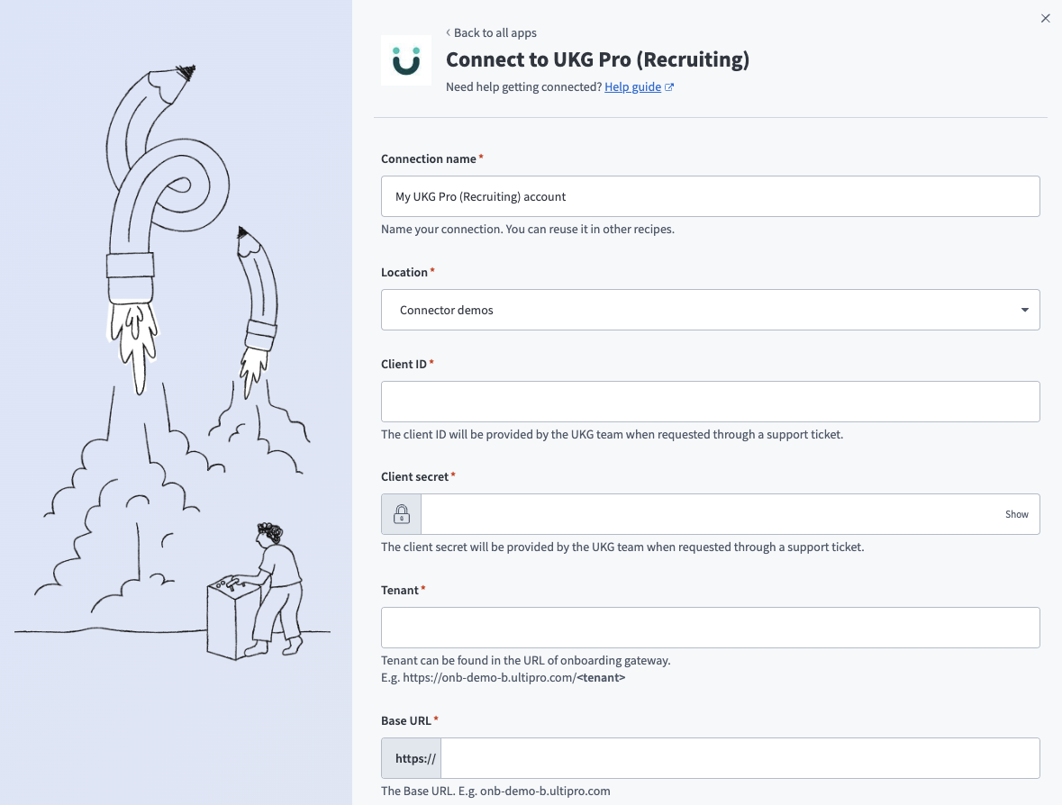 UKG Pro (Recruiting) connection setup