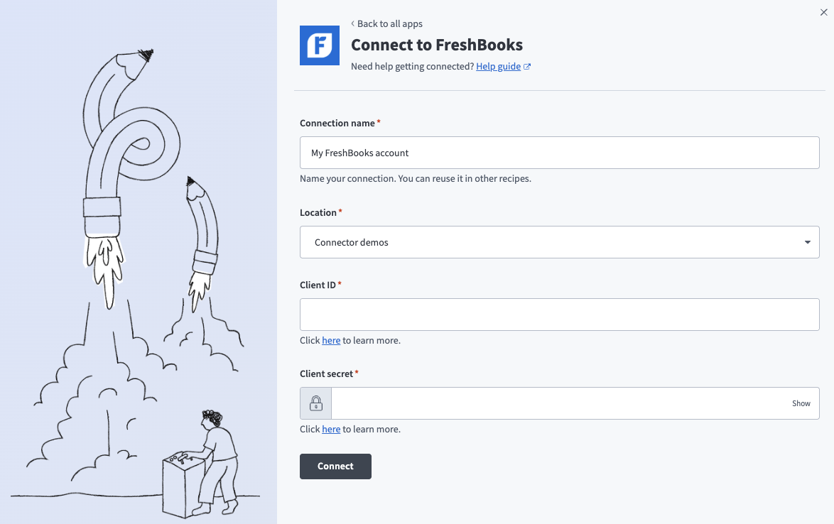 FreshBooks connection