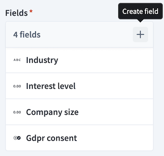 Create a new field