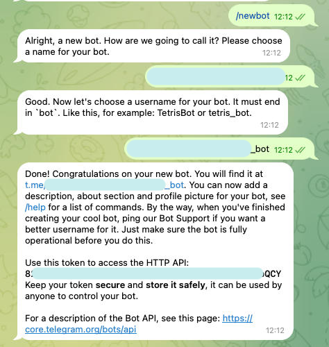 Create a new Telegram bot