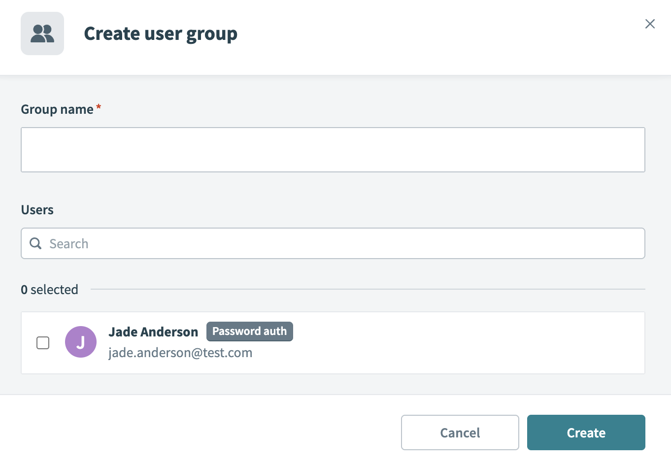 Create user group