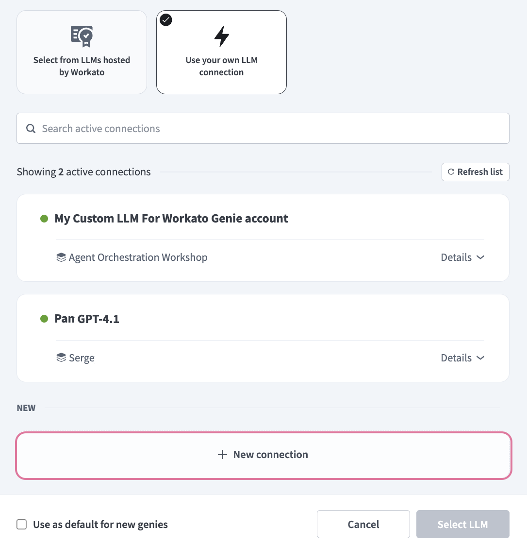 Click New connection