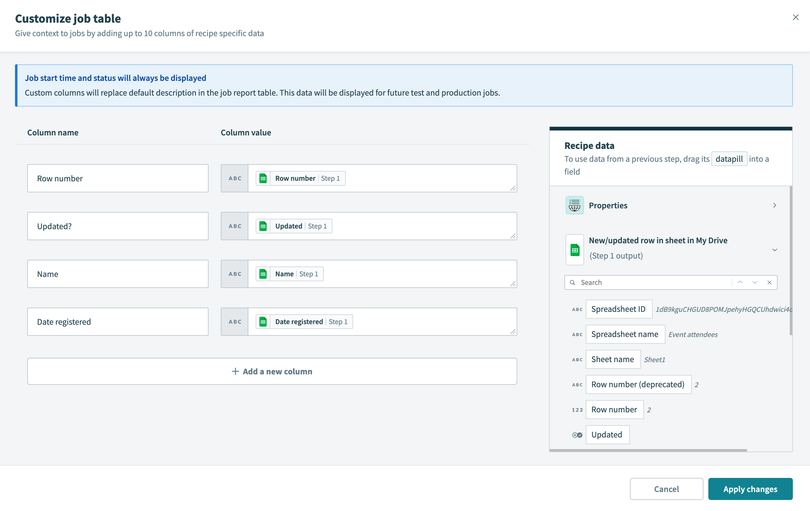 customize job report