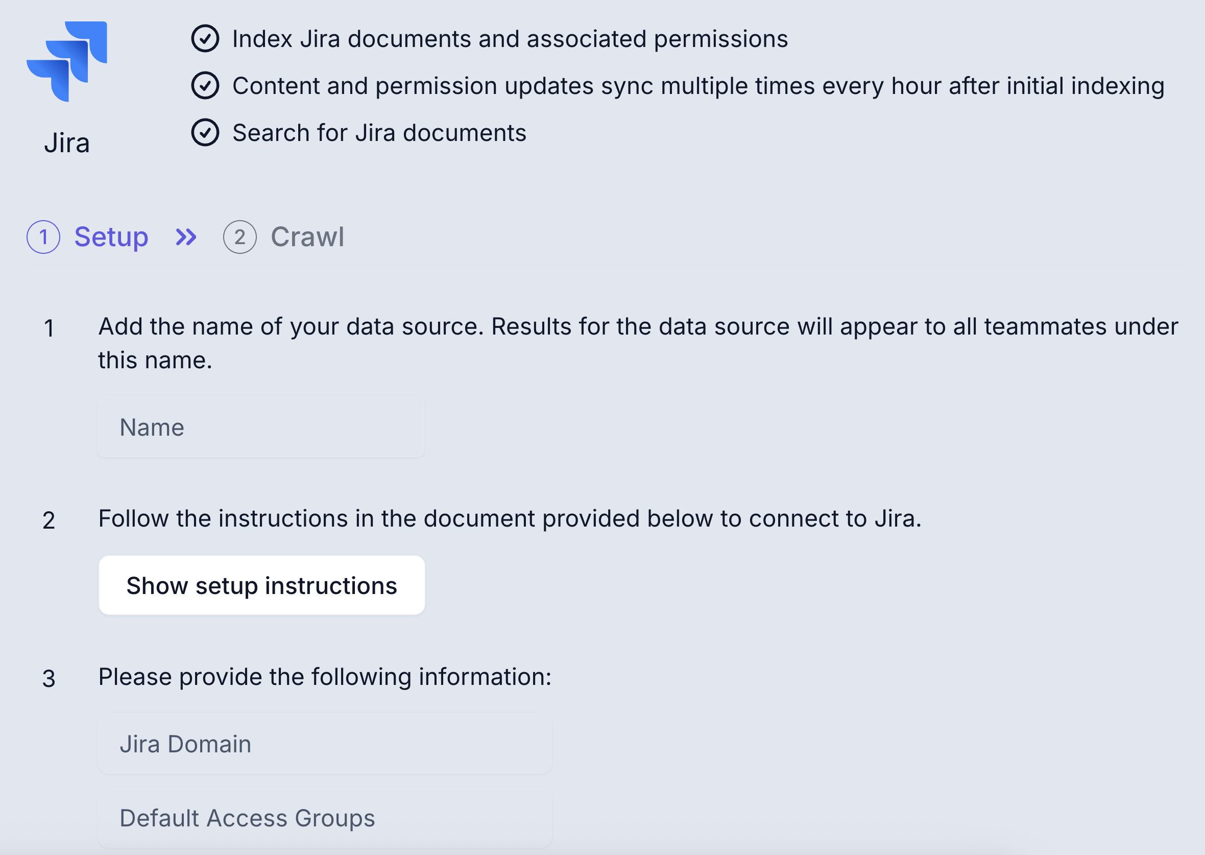 Data source Setup
