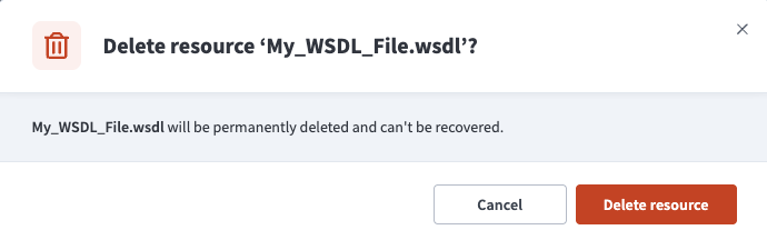 Click Delete resource.