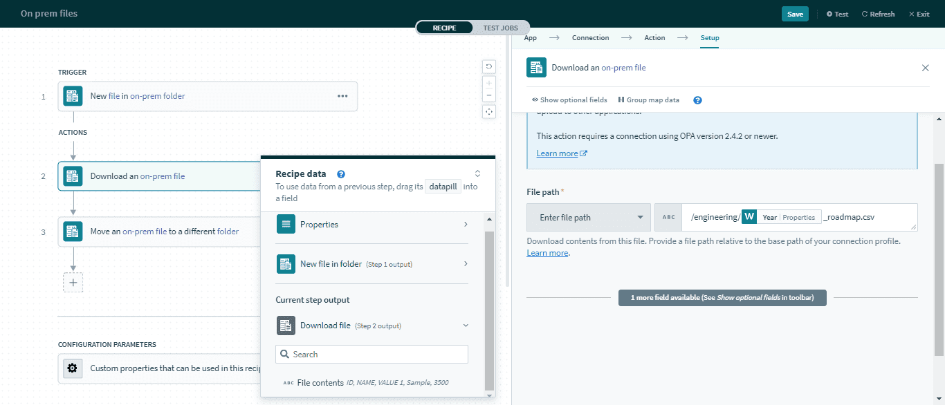 Download content from file path