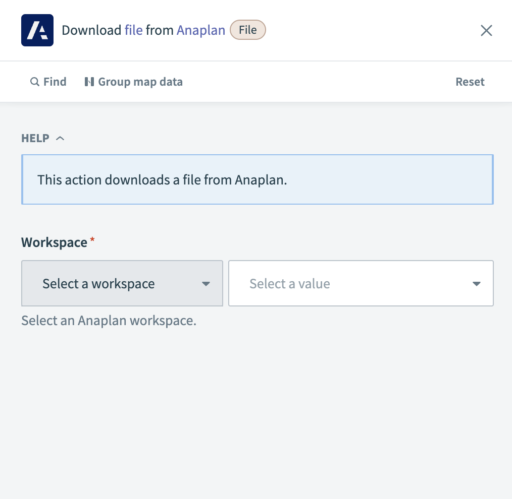 Download file from Anaplan action