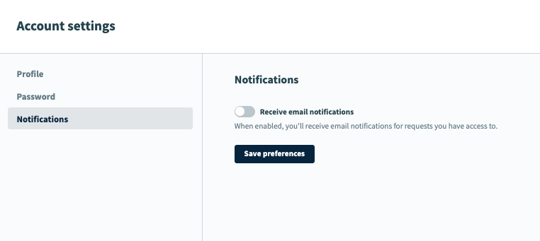 Disable email notifications