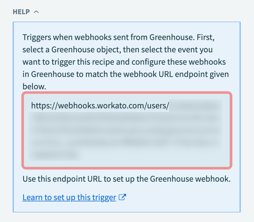 Copy the webhook endpoint URL