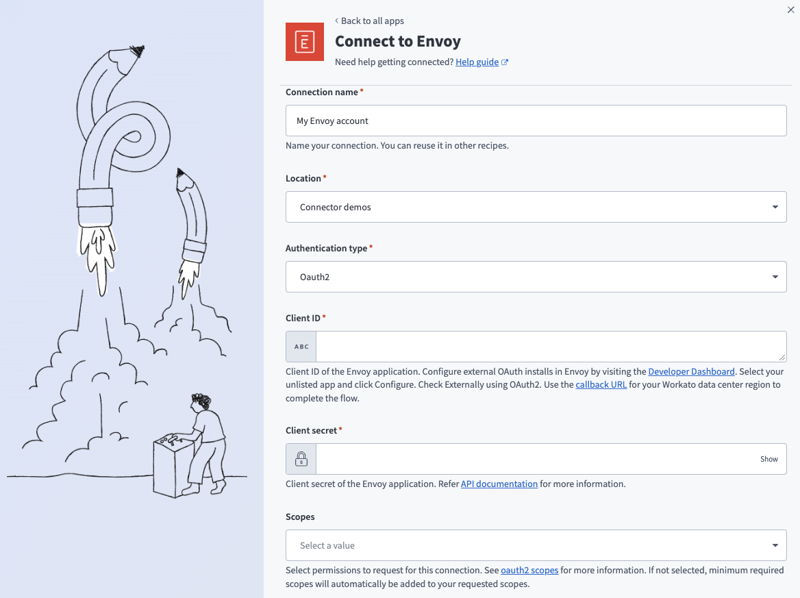 Connect to Envoy using OAuth 2.0 authentication