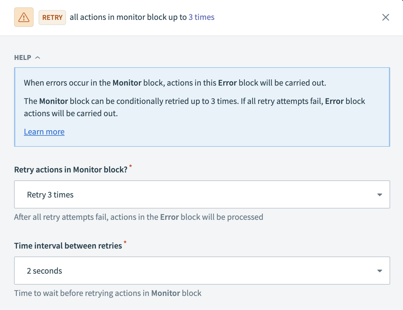 Set up auto-retry