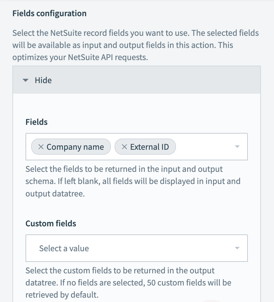 Field configuration