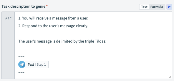 Configure the Task Description field