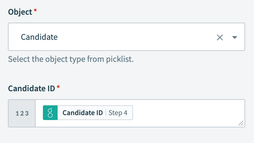 Configure the Get candidate by ID action