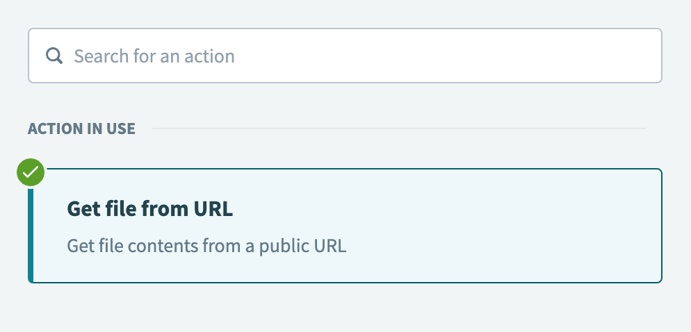 Select the Get file from URL action