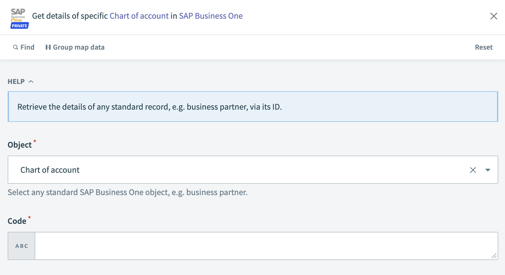 SAP Business One - Get record details action