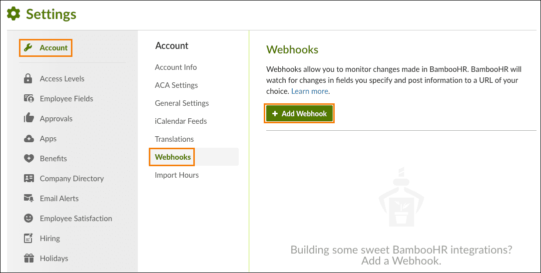 Bamboo HR Webhooks