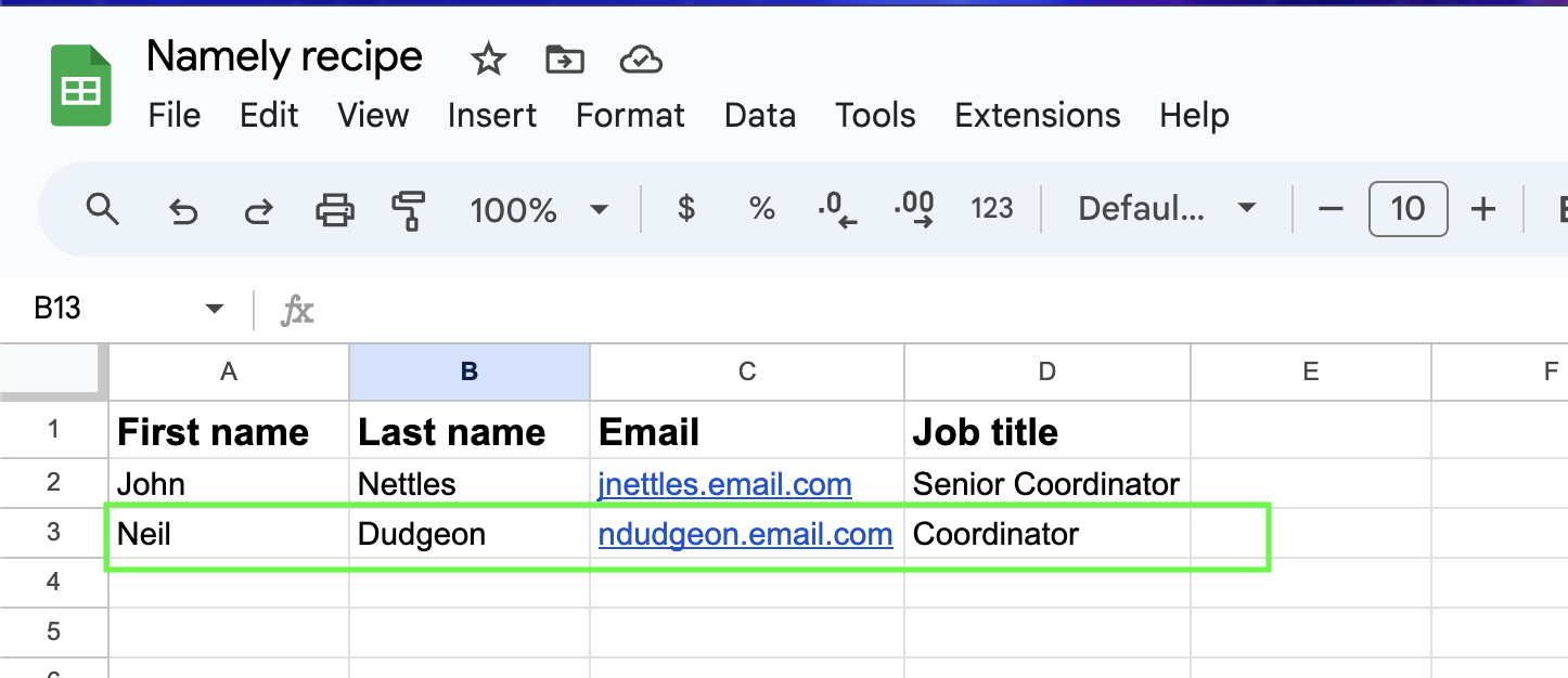 Google Sheets automation