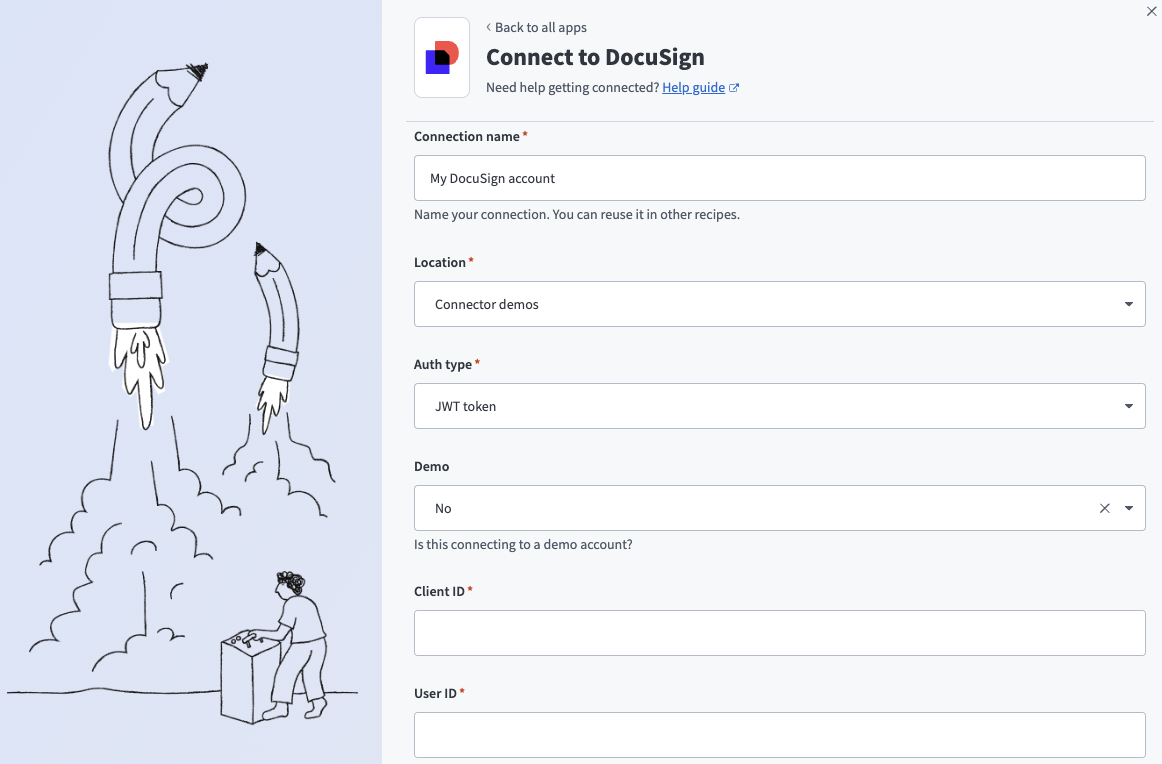 Connect to Docusign using JWT Token authentication