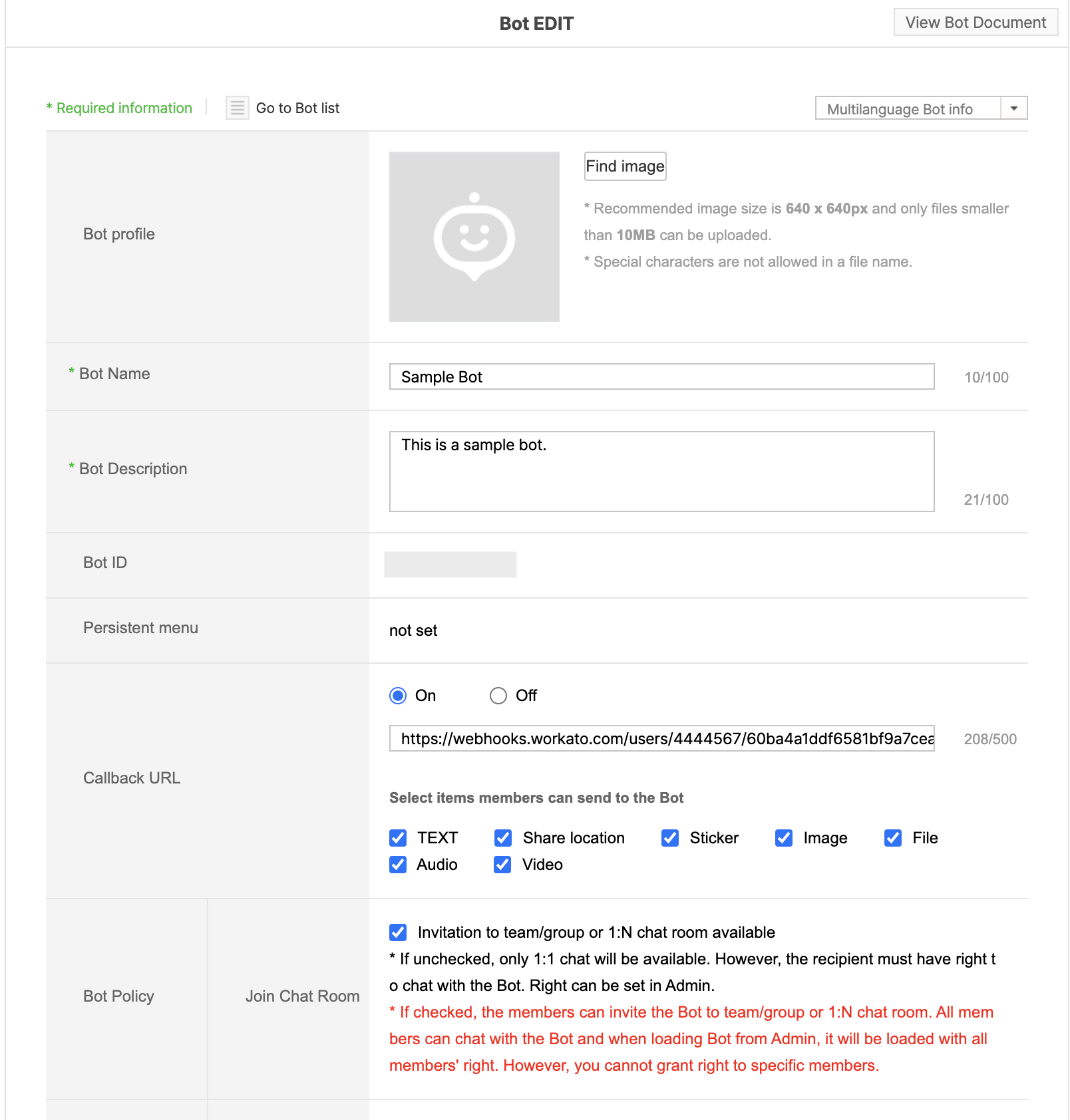 Line works trigger setup