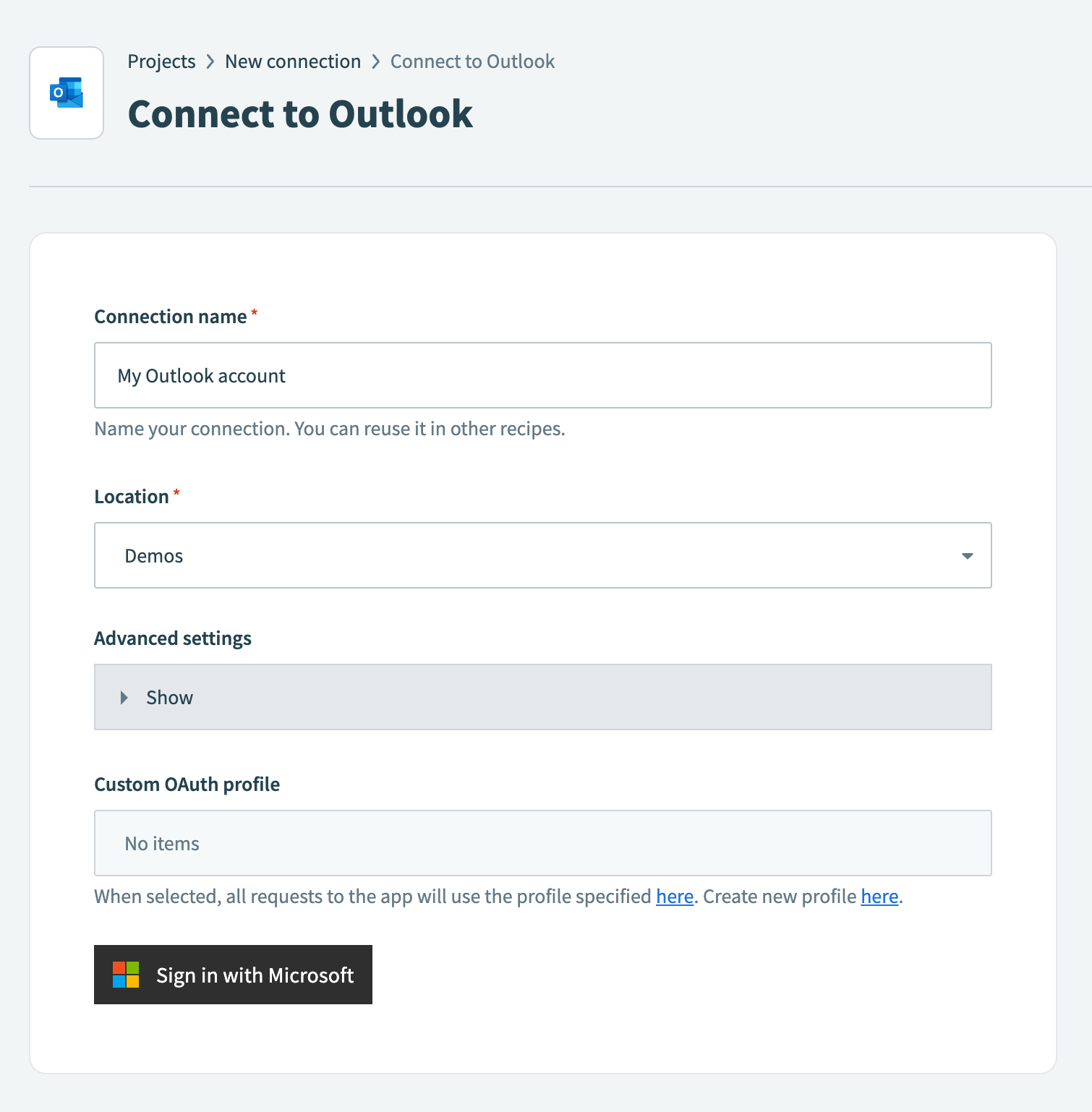 Connect your Outlook account