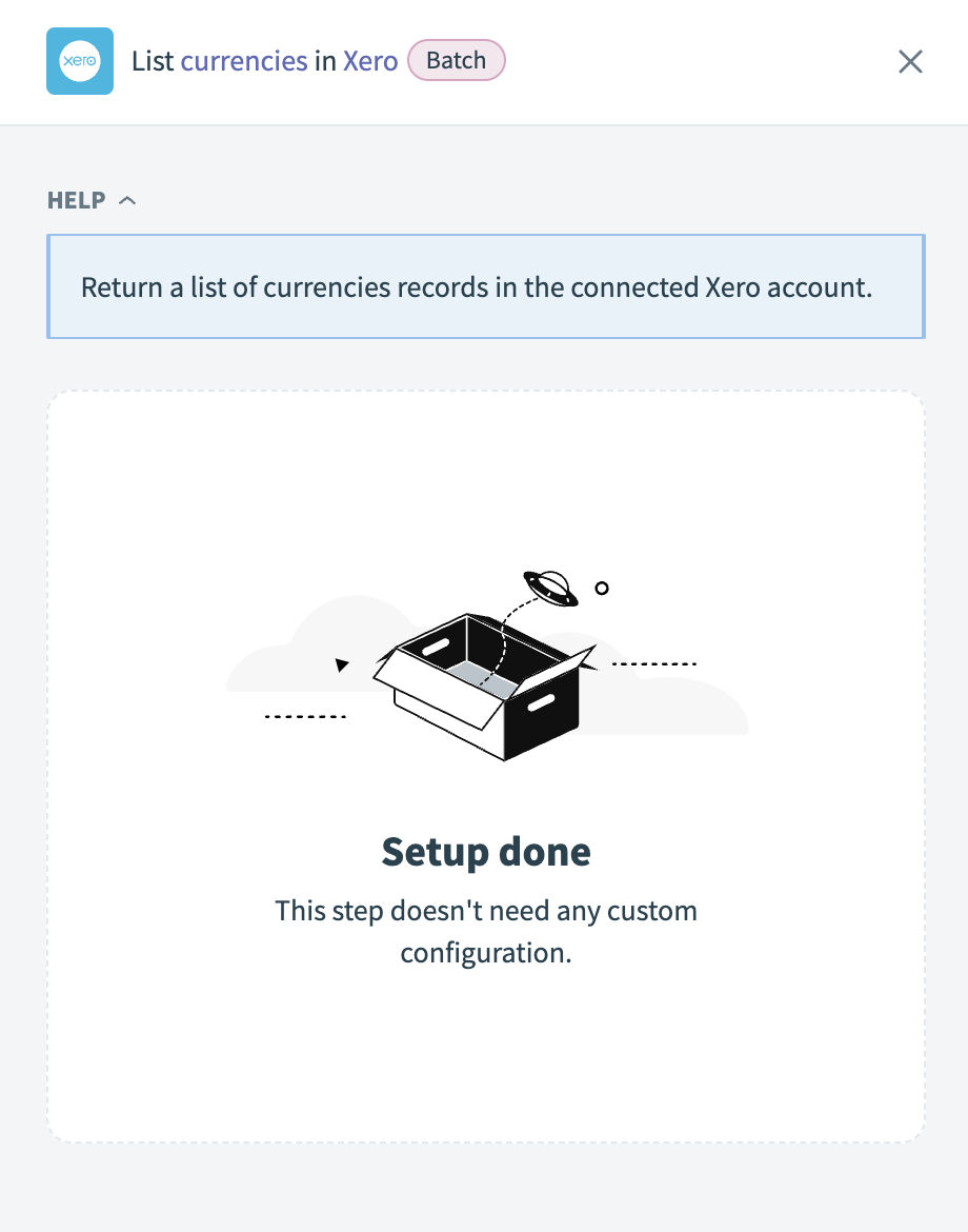 List currencies action