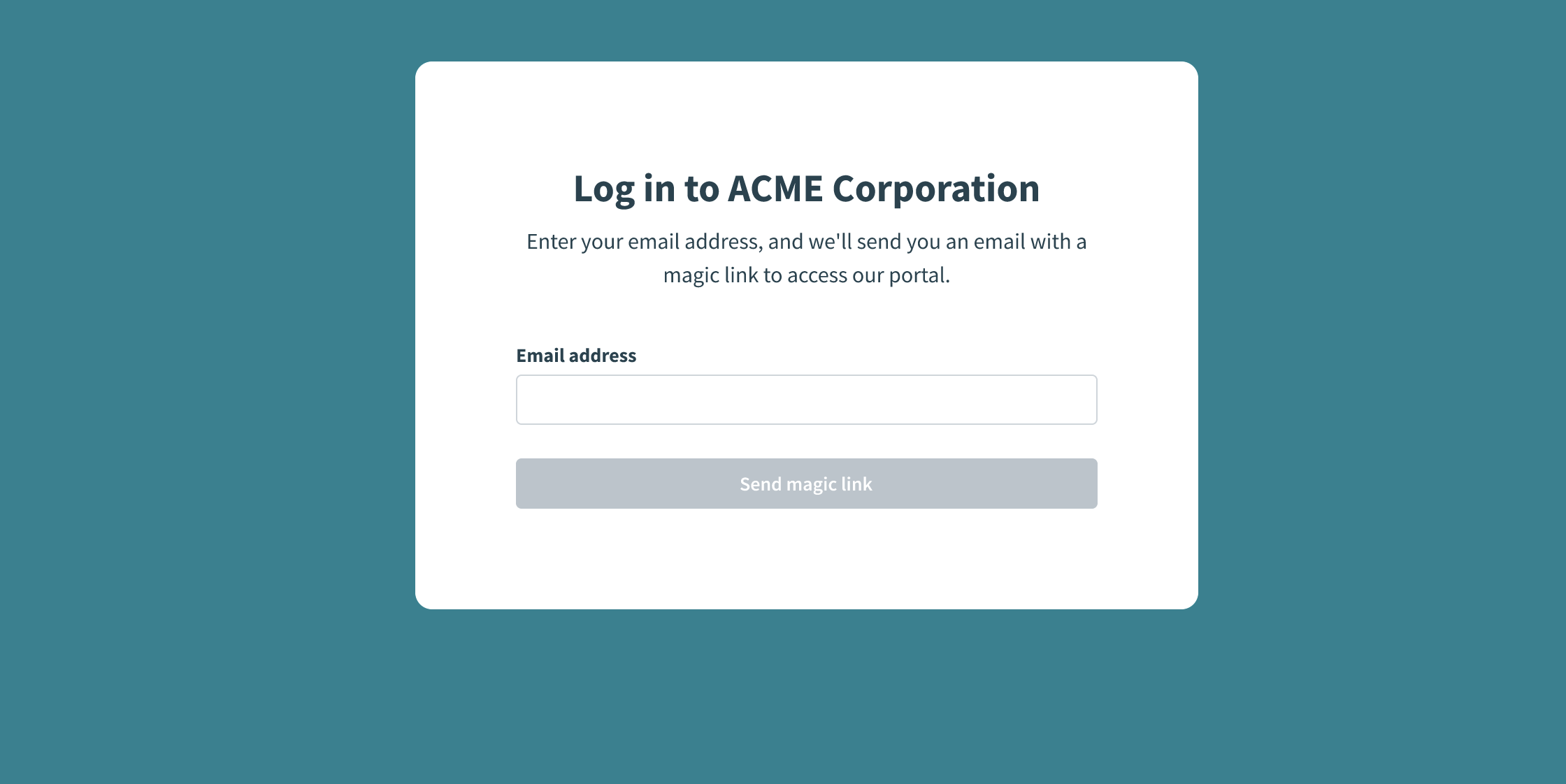 Enter your email to log in to your developer portal