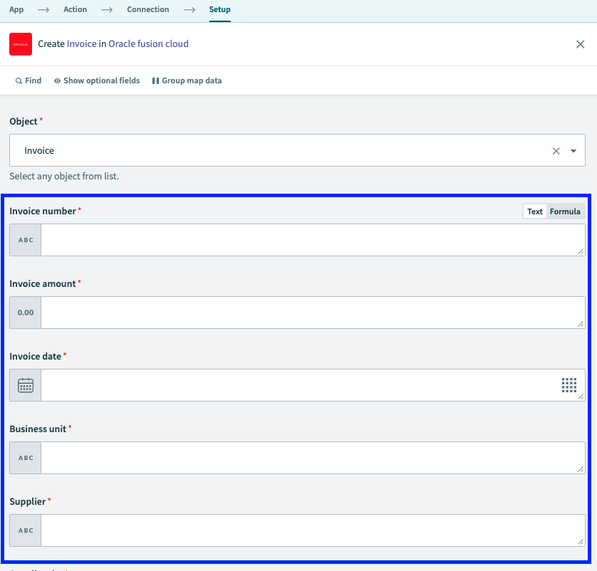 Main attributes under Invoice