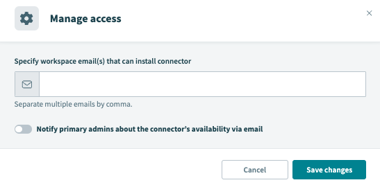 Manage access to your connector