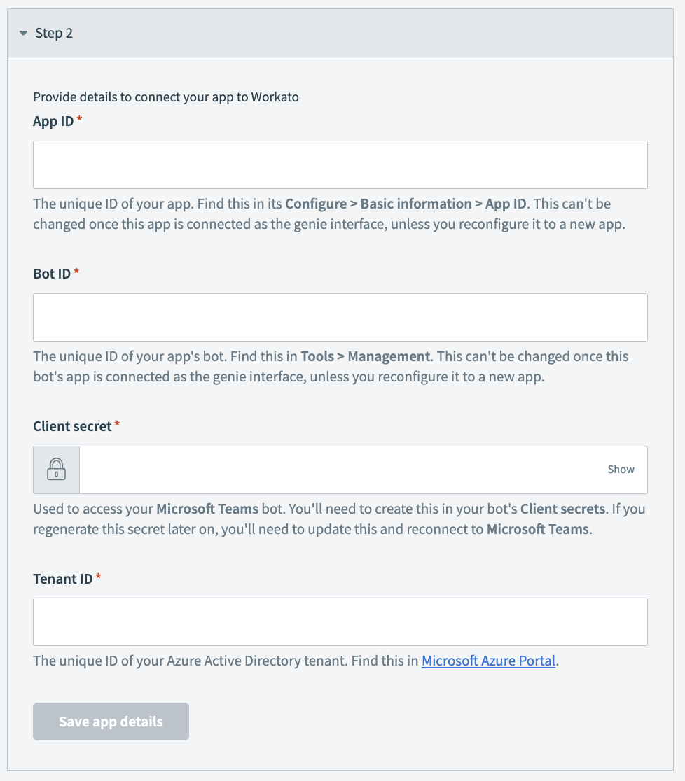 Go to Step 2 and enter your app ID in the App ID field