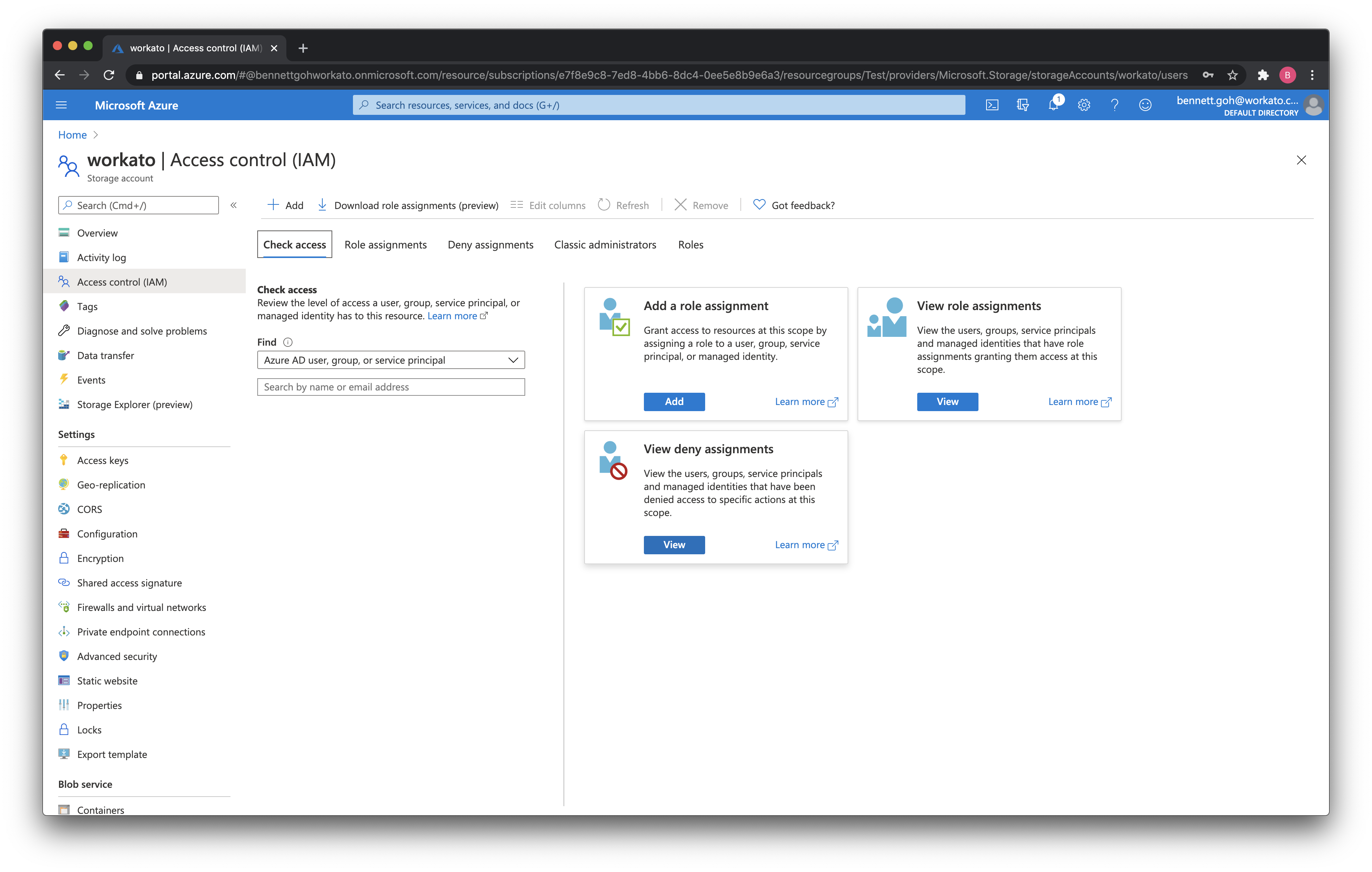 Select Add Role Assignment