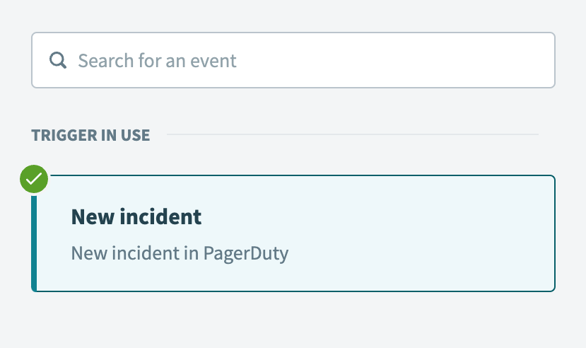 Select the New incident trigger