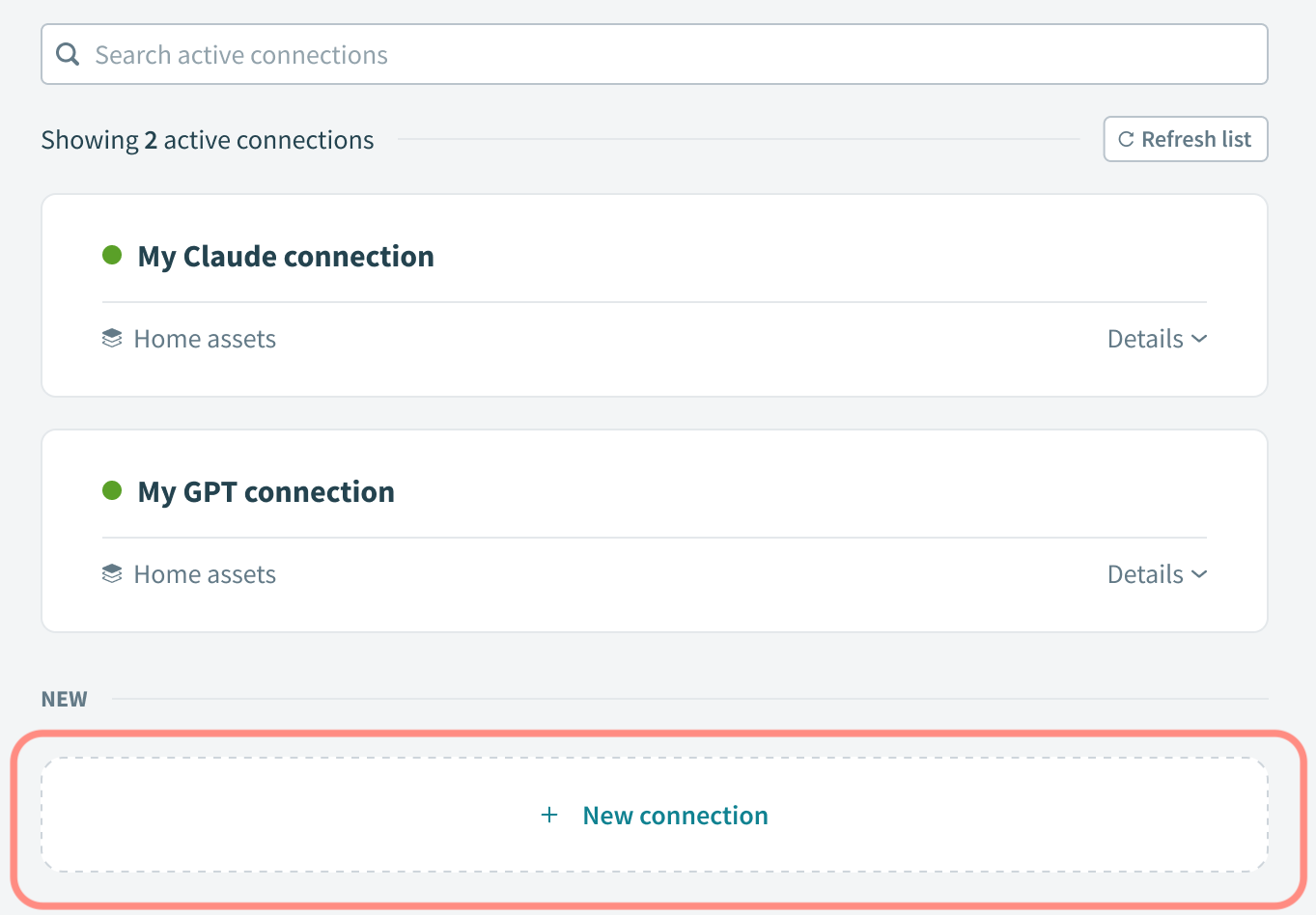 Click New connection