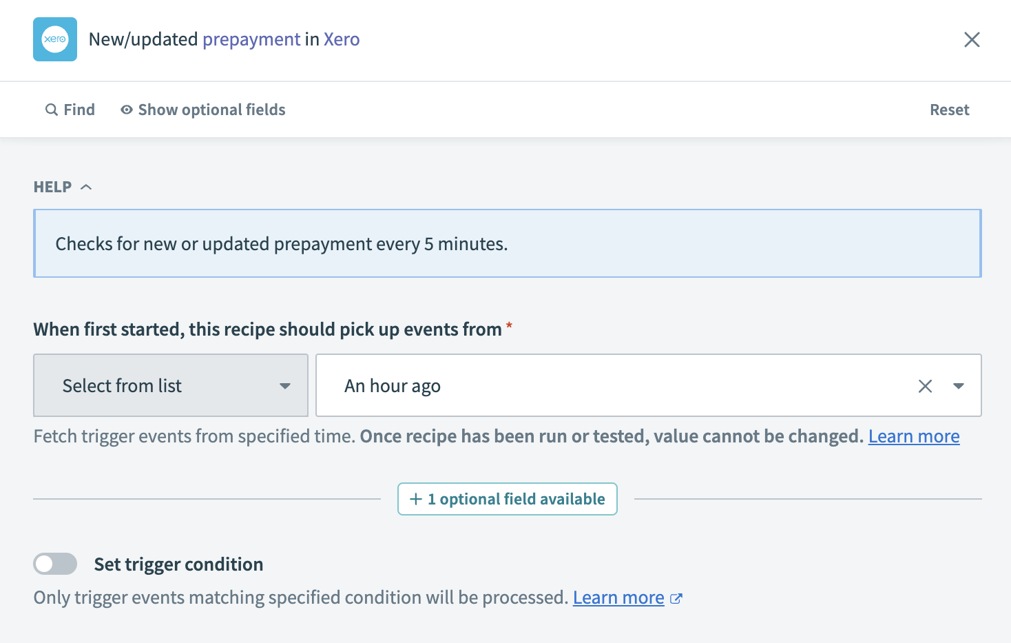 New/updated prepayment trigger