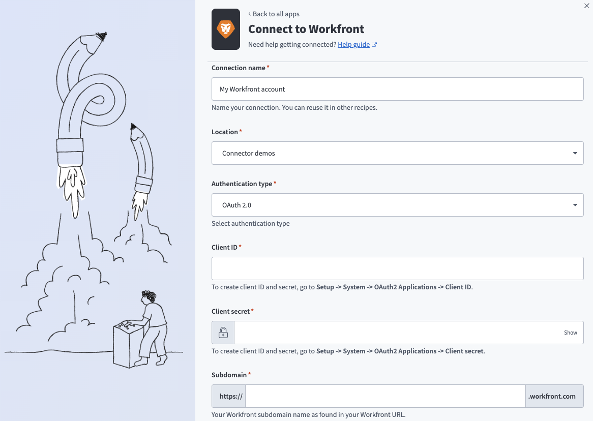Connect to Workfront with OAuth 2.0