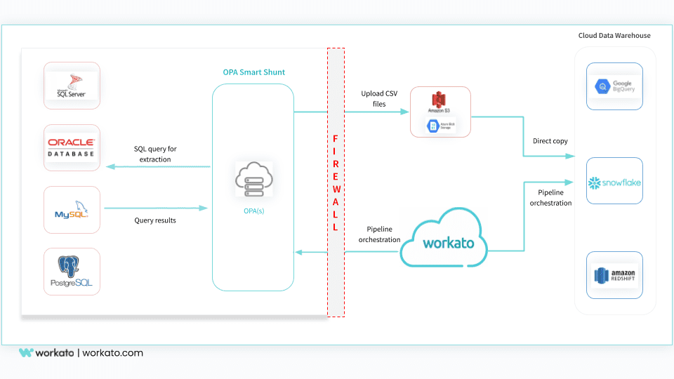 Smart Shunt for On-Prem Database extracts